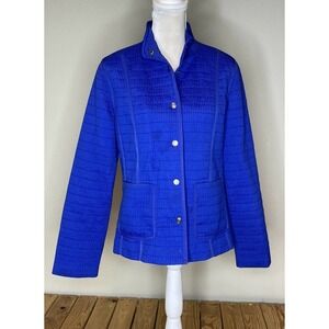 Aeros Pocket Jacket Size Small Women’s Blue Snap